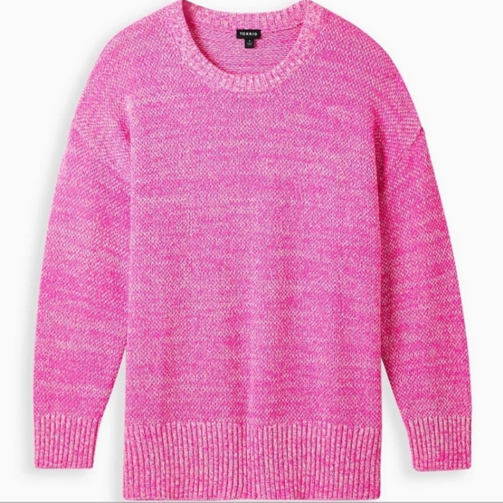 Torrid Pink Crew Neck Sweater - Picture 4 of 12